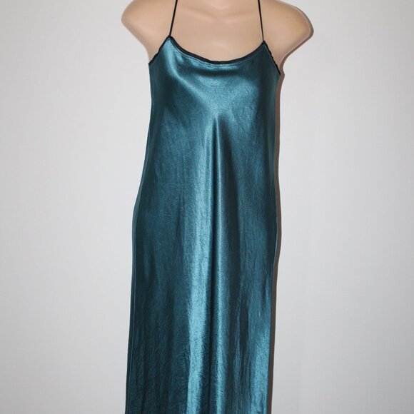 NWT Vince Spaghetti Strap Emerald Green Slip Dress Midi XXS $365 - Picture 1 of 7